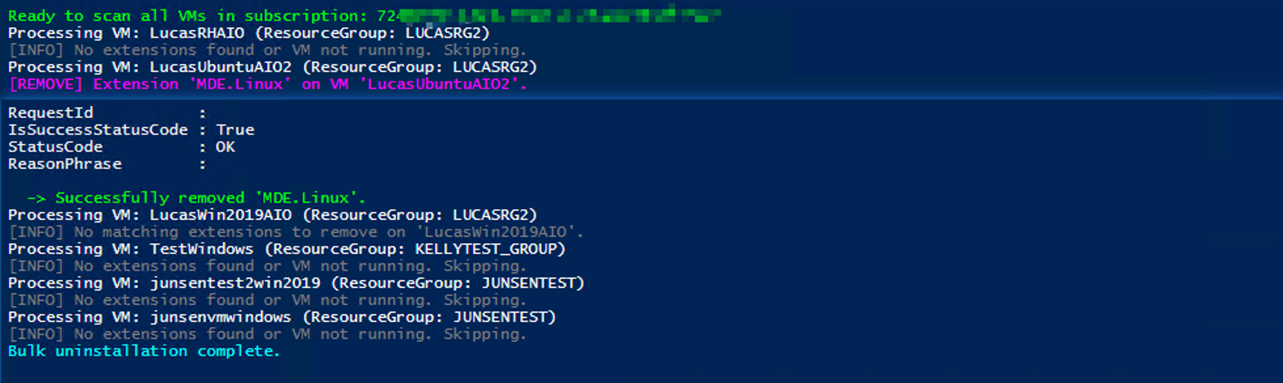 Script Output