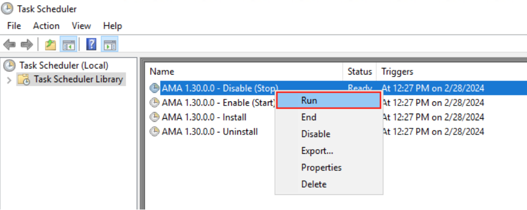 Task Scheduler GUI for Triggering tasks