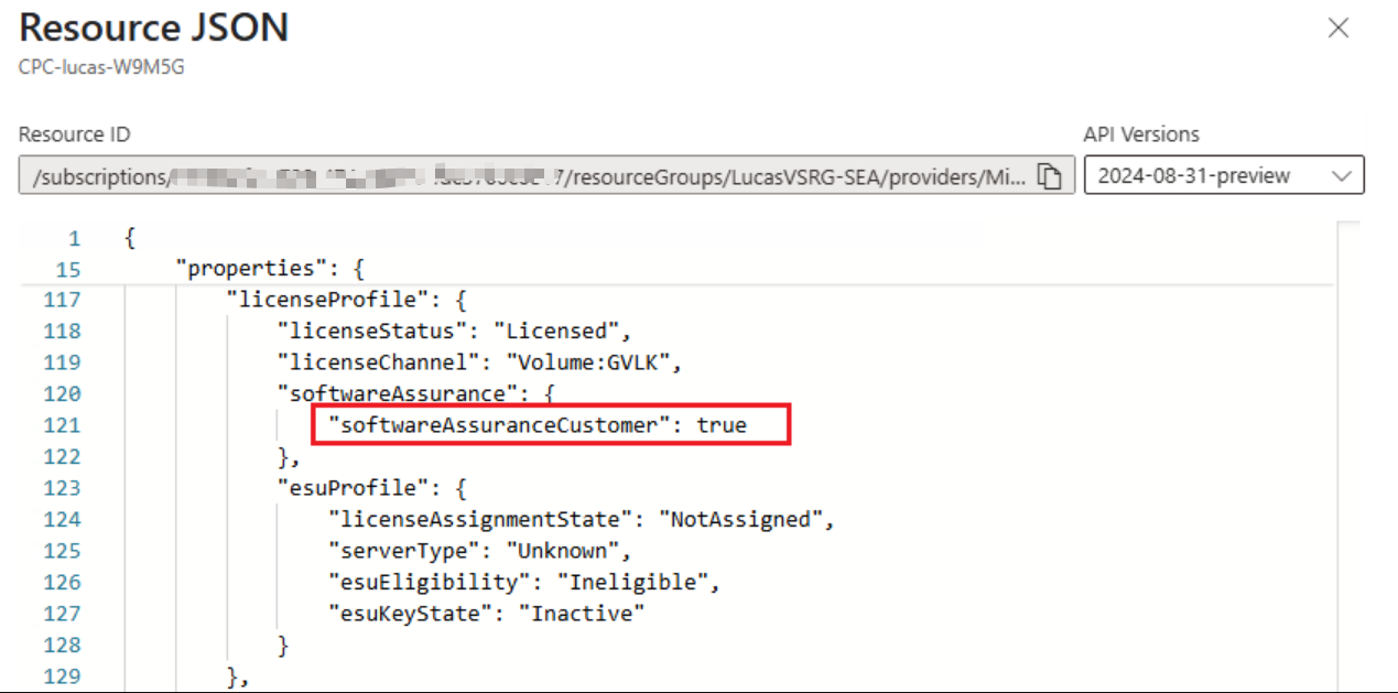 Azure Benefits Feature in Azure Arc json Property.png