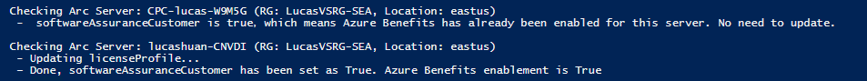 Script Output Screenshot