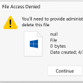 Delete Stubborn nul File on Windows