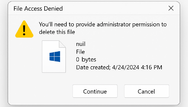 Featured image of post Delete Stubborn nul File on Windows