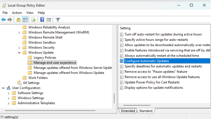 Configure Automatic Updates Group Policy