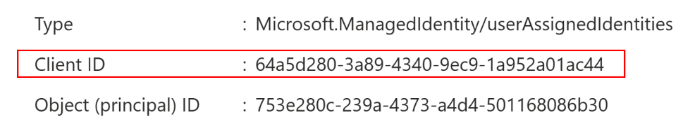 Locate User Identity’s Client ID